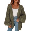 Cicy Bell Women's Open Front Chunky Knit Cardigans Loose Lantern