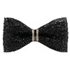 LJBFNN Rhinestone Bow Ties for Men, Adjustable Pre Tied Bow