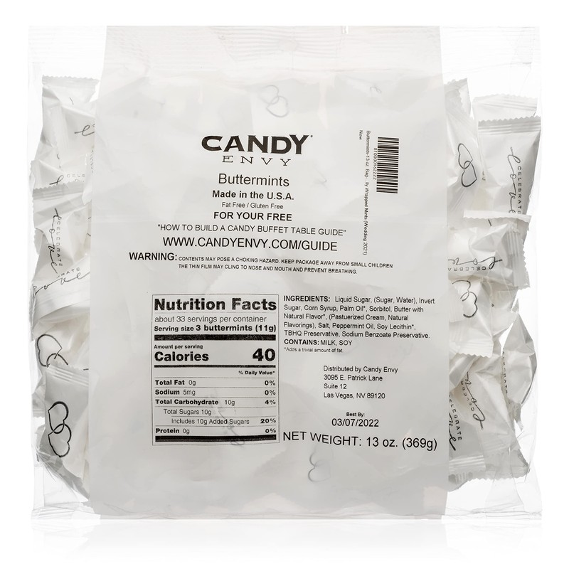 Celebrate Love Buttermints - 13 oz. Bag - Approximately 100