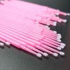 100Pcs Disposable Micro Applicators Brushes, for Makeup and Personal Care (Pink)