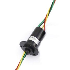 Taidacent 3 4 5 6 8 Wires 5A 10A 15A 30A 60A Electrical Slip Ring Collector Ring Rotary Electrical Contact Joint Rotary Connector Commutator (4 Wires 15A Diameter 29.8mm)