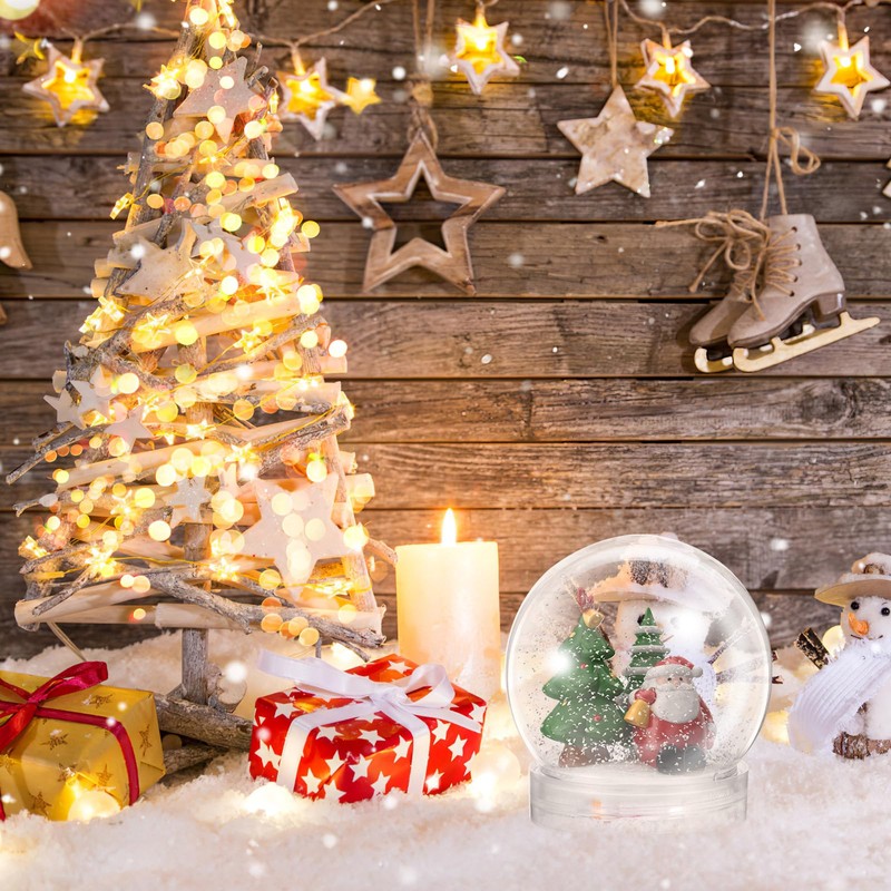 Operitacx 10-Piece 2 36 Inch Snow Globe Set Clear Christmas