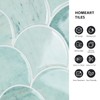 HOMEART Peel and Stick Backsplash Fish Scale Tile, Removable Renter
