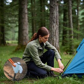 Tent Nails, 16 Galvanized Ground Stakes, 7.87 inch Rust Proof Metal Tent Stakes, Fluorescent Outdoor Canopy Anchor Suitable for terraces, Gardens, Canopies, grasslands, Outdoor use