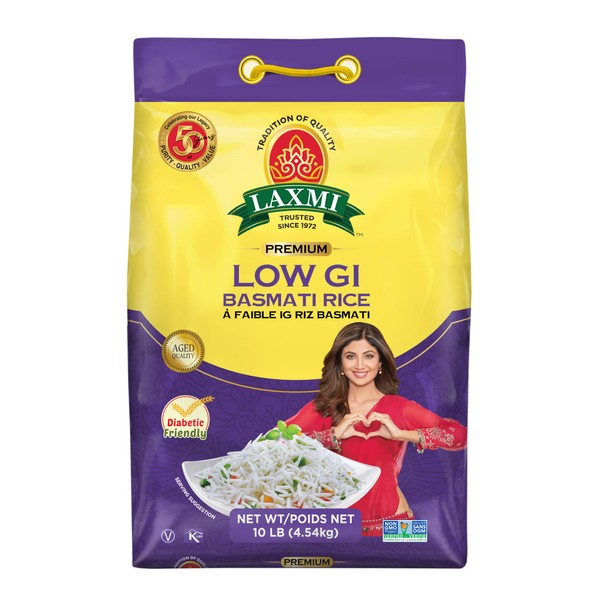 Laxmi Diabetic Friendly Basmati Rice w/Lower G.I. Index Value - 10lb