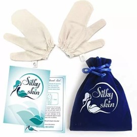 Silky Skin Sedosos Guantes De Piel Garshana Seda Cruda De Masaje - Alma