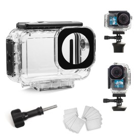 FitStill 196FT/60M Underwater Waterproof Case with Magnetic Quick Release Interface Compatible with DJI Osmo Action 5 Pro Action 4 Action 3,Protective Cover Invisible Diving Action Shell Accessory Kit