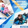 45" Large Foldable Snow Sled，Rolled Up Portable Snow Sleds for