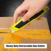 DIYSELF 2 Pack Box Cutters, Razor Knife Utility Cardboard Cutter,