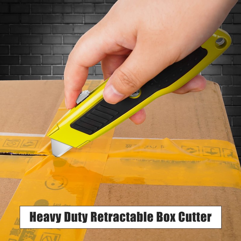 DIYSELF 2 Pack Box Cutters, Razor Knife Utility Cardboard Cutter,