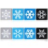 8 Pcs Snowflake Wooden Signs Winter Tiered Tray Decor Christmas