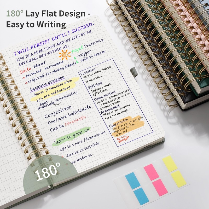 EMSHOI Spiral Graph Paper Notebook - 300 Pages, 100 GSM