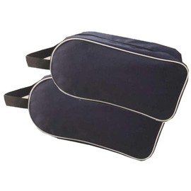 2 Boot Bags Football Rugby Toiletry Sports School Travel Shoe Bag (Navy)