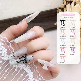 Bow Nail Art Charms 3D Bowknot Nail Rhinestones Colorful Nail Art Diamond Spring Summer Nail Accessories Rhinestones for Bedazzling for Women Manicure Decoration Tips Crystals for Crafts