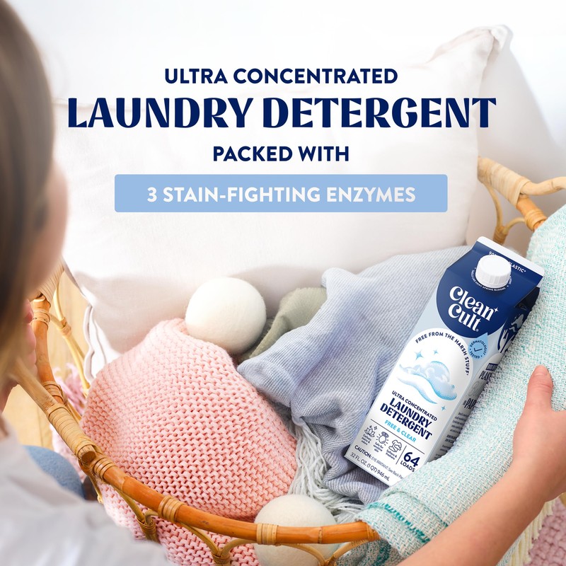 Ultra Concentrated Liquid Laundry Detergent Soap, 64 loads (32 oz),