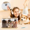 Brabtod 50oz Glass Dog Treat Jars Set of 3,Clear Dog