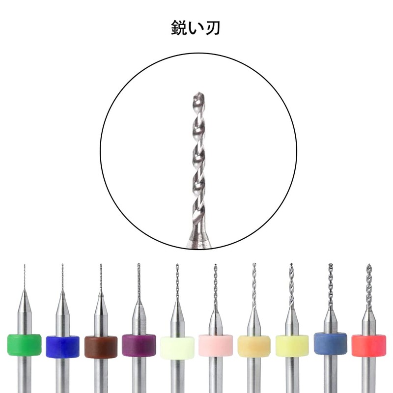 SeonFook 10 Pcs 0.3-1.2mm PCB Engraving Drill Ultra Fine Micro