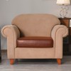 vctops 100% Waterproof Pu Leather Couch Cushion Covers Luxury Stretch