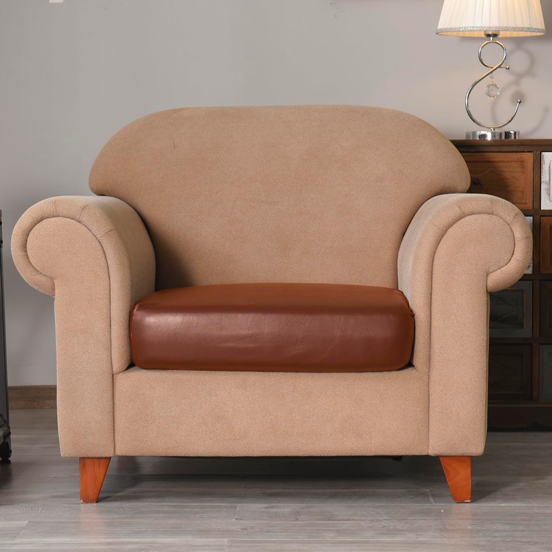 vctops 100% Waterproof Pu Leather Couch Cushion Covers Luxury Stretch