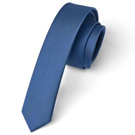 Enlision Men's Tie Narrow 4 cm Plain Silk Ties for Men Tie Wedding Party Classic Formal Elegant Tie Business, G1 Blue