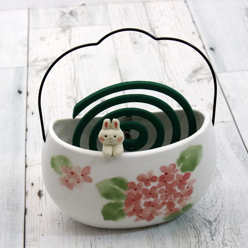 Craftsman House Mosquito Trap Incense Holder Hydrangea Rabbit Incense Pot