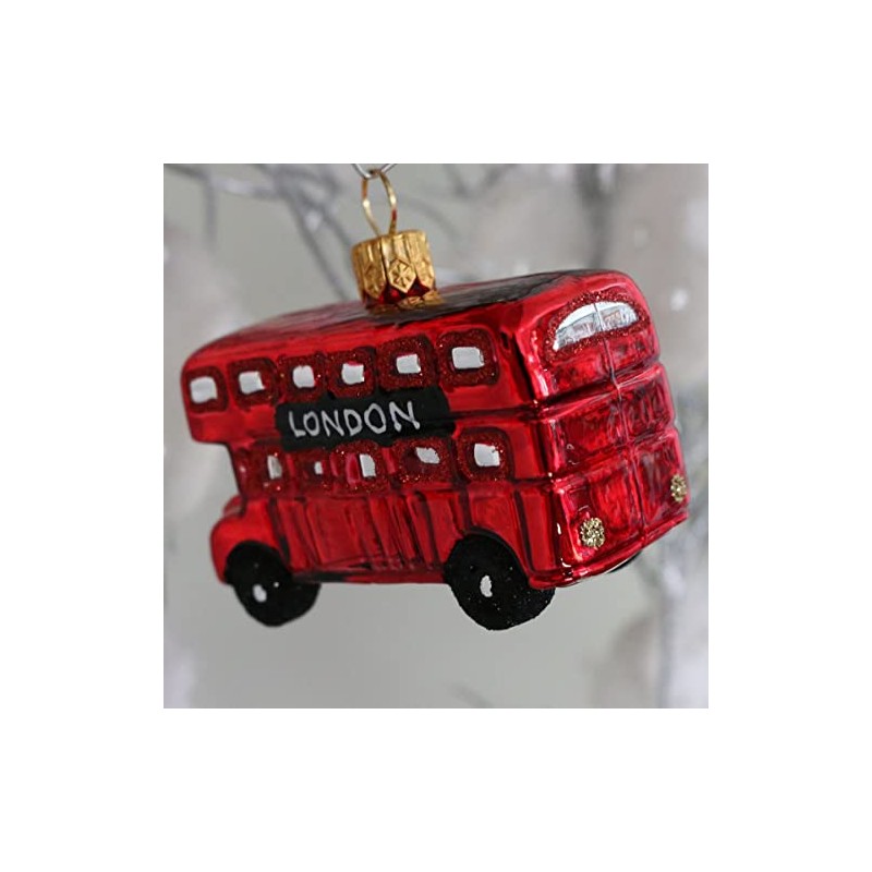 440s PP-0725.12 Double Decker Bus London Glass Hanging