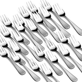 Snamonkia Appetizer Forks Set of 24, 5.4 Inches, Small Dessert Forks Stainless Steel Heavy-Duty for Party Bulk for Cocktail Salad Fruit Bar