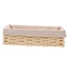 NOLITOY Handwoven Storage Basket Compartment Fabric Lined Woven Organizer for