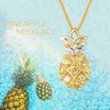 AOBOCO 925 Sterling Silver Pineapple Necklace Gold Plated Pendant Birthday
