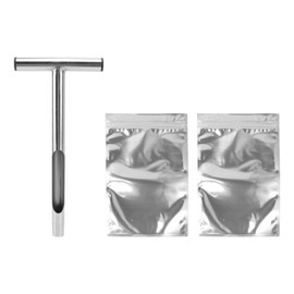 T Style Handle Soil Test Kits, Stainless Steel Material Soil Sampler Kit, for Garden and Lawn Care Maintenance, for Unhardened or Dry Soils