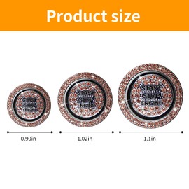 2 Pcs Car Bling Crystal Rhinestone Engine Start Button Decals, Key Ignition Knob Ring Decals, Car Interior Decoration Ring for Most Vehicles (Orange)