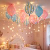 4D Ball Star Striped Foil Balloons(6 Pcs)
