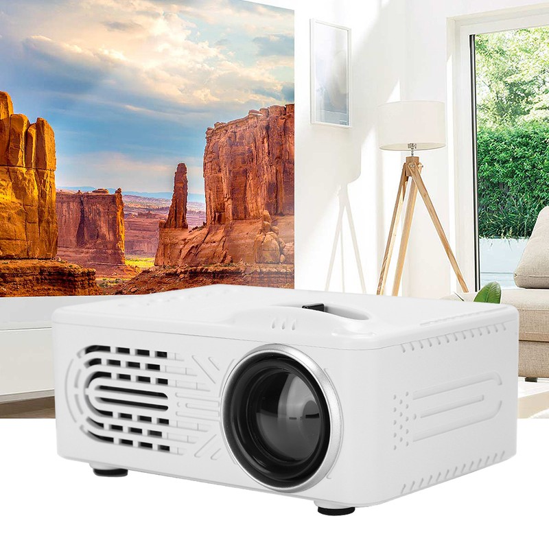814 Mini Poratble Projector White Housedhold Projector 1080P Support for