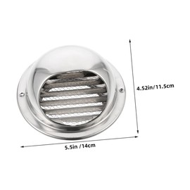 COHEALI Round Vent Windproof Hood Durable Stainless Steel Cover for Exhaust and Ventilation Easy Installation for Kitchen Bathroom and Air Conditioning Units for Wall Ceiling Mounting