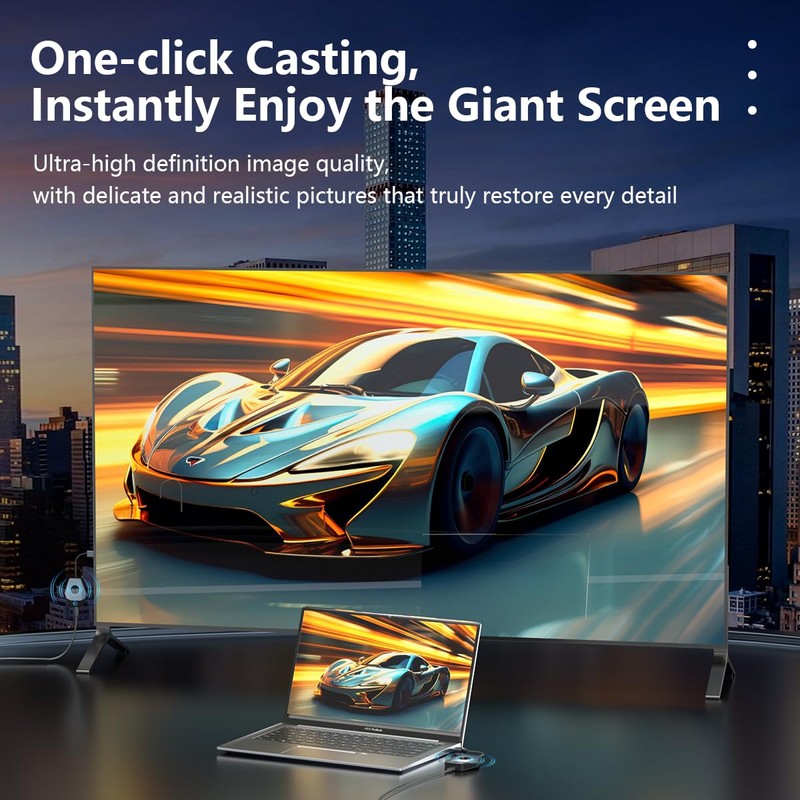 Wireless HDMI Transmitter and Receiver 4K, 2in1 2.4/5G Screen Mirror