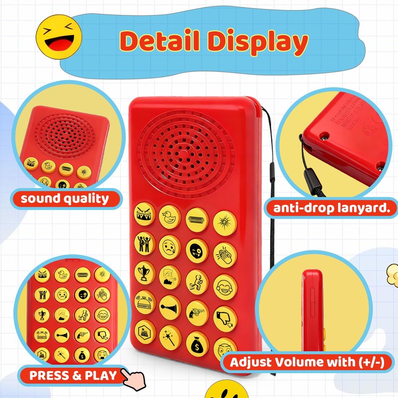 Sound Effects Machine, 2 Pack- Volume Adjustable Prank Noise Maker
