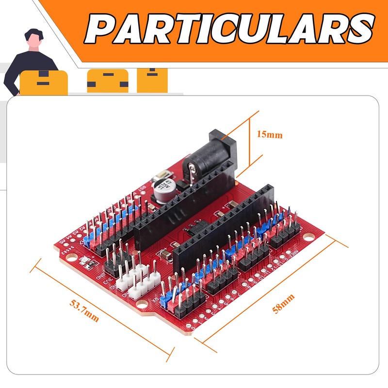 A-DIGISHUO 3pcs NANO UNO Multi Expansion Board Multi Expansion Module
