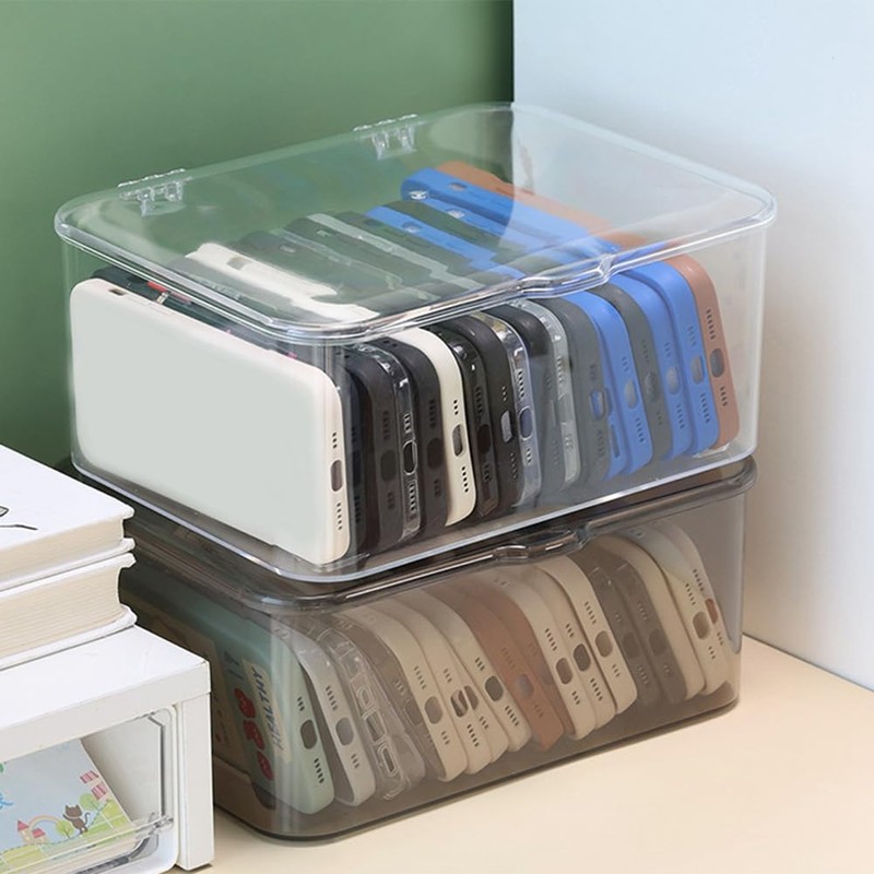 Biafiog Makeup Face Mask Organizer Dust-Proof Large Capacity Desktop Storage