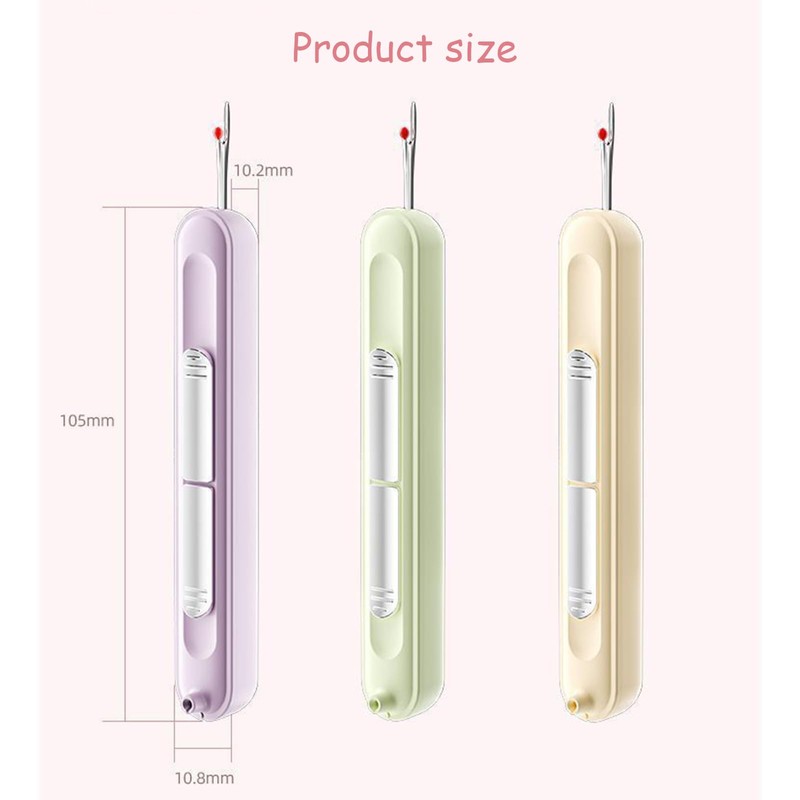 Upgraded 2 in 1 Needle Threader & Seam Ripper，Retractable &