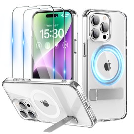 Niunisi - Funda magnética para funda Pro Max 2023 de 6.7 pulgadas, soporte delgado con protector de visualización compatible con Magsafe a prueba de golpes, funda de teléfono transparente