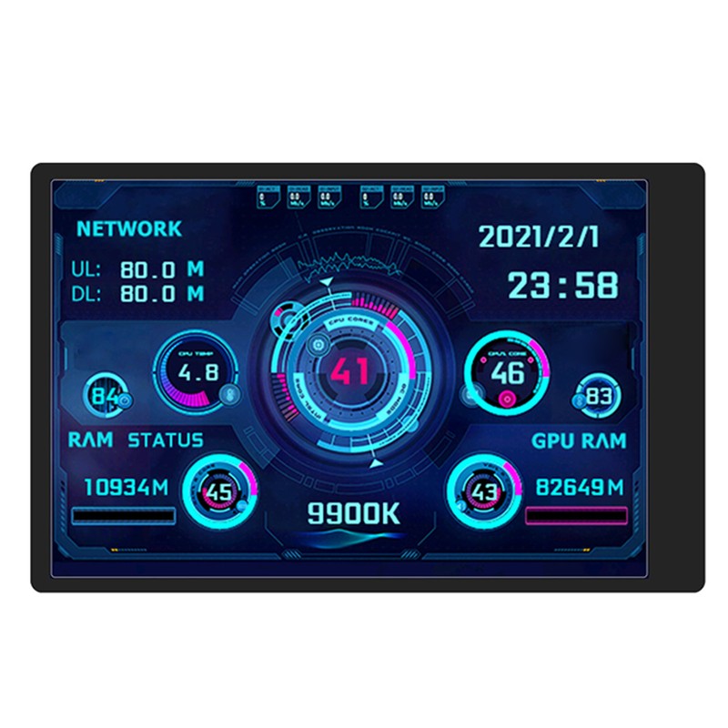 Mini Monitor Display Screen USB IPS Full View Computer Accessory