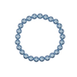Light Blue Pearl Bracelet for Women Men's Gifts - Protection Healing Crystal Bracelet - 8mm Gemstone Beaded Stretchable Bracelet Pulseras Para Hombres Mujer Stocking Stuffers