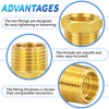 ChillWaves Brass Pipe Fitting, Reducer Hex Bushing 1/2" NPT Male
