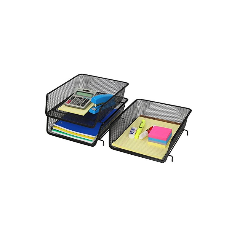 Simple Houseware - Organizador de escritorio apilable para documentos y