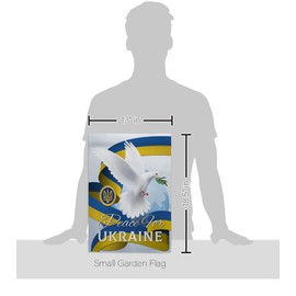 Ukrainian Decorations Home Decor Banner Room Wall Art Patio Lawn Front Porch Outdoor Small Tapestry Yard Sign Wall Hanging Stand with Bandera de Ukraine Garden Flag Peace Gifts Made In USA