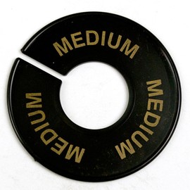 Generic Round Size Divider in Black with Gold Print Size M - Pc of 10