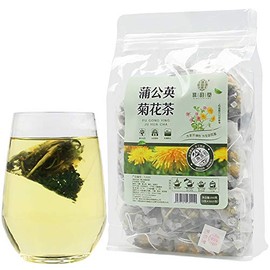 Dandelion Chrysanthemum Tea, 8.8 oz (250 g) (5 g x 50 Sachets), Combination Flower Tea, Bag Flower Tea, Fresh and Refreshing Tea Leaves, 8.8 oz (250 g)