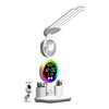 LED Desk Lamp with Fan, RGB Display Clock, 3-Speed Touch