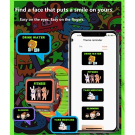 Kids Smart watch for Children 1.57 Puzzle Games Heart Rate Sleep Monitor HR SNS/SMS Message Reminder Waterproof Fitness Tracker Pedometer Remote Music Flashlight Birthday Present Gifts for Boys Girls