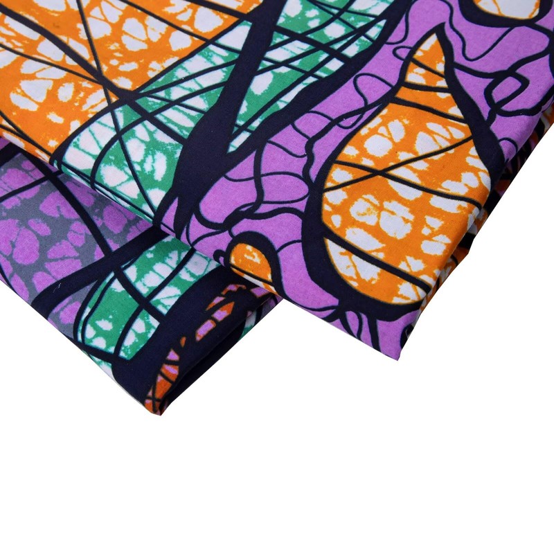 BintaRealWax Tela africana 100% algodón con estampado Ankara Kente Tela
